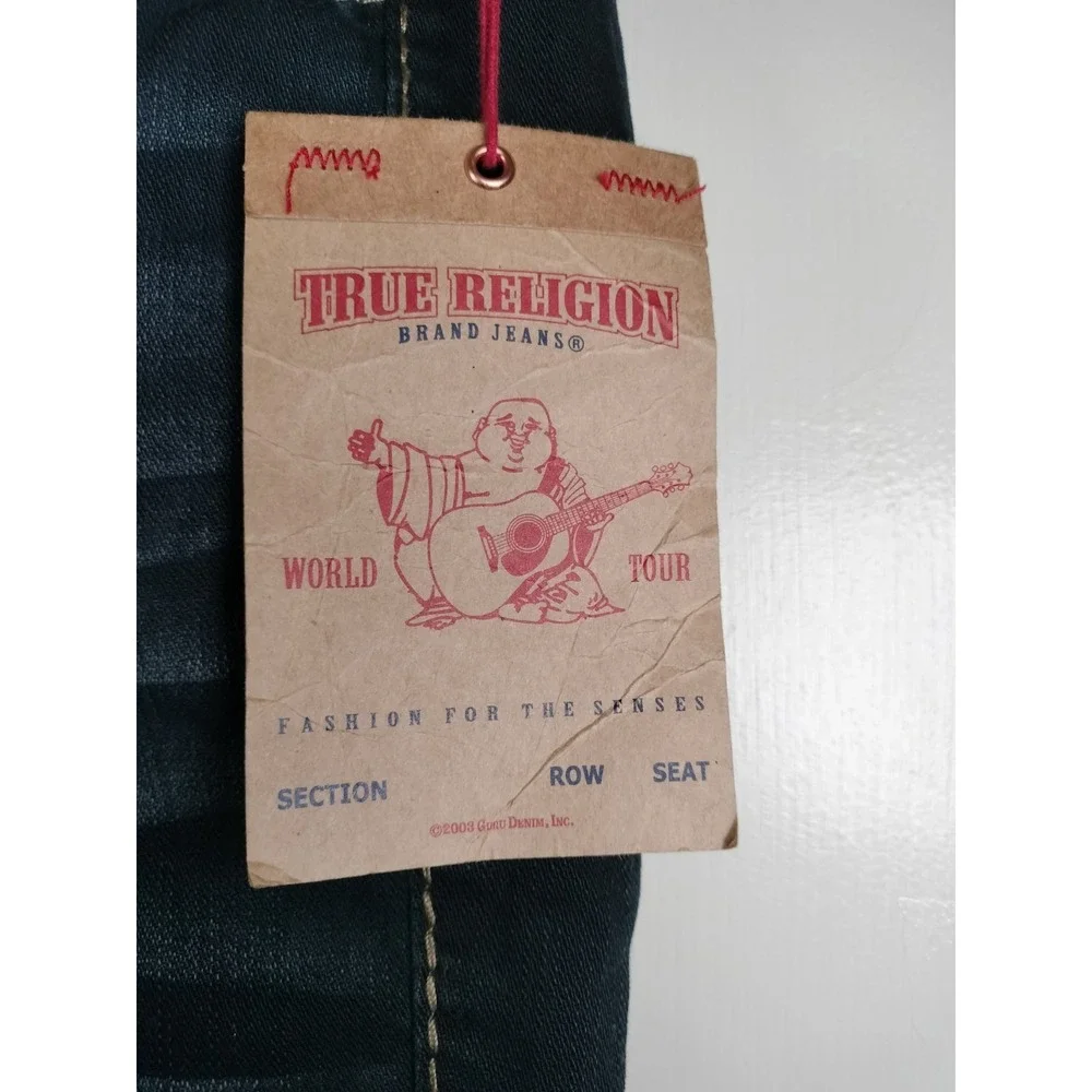NWT True Religion Straight Flap Big T Jeans Men 42x32 (33) Moonlight Marble